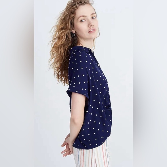 Madewell Central Shirt in Polka Dot - Picture 2 of 6